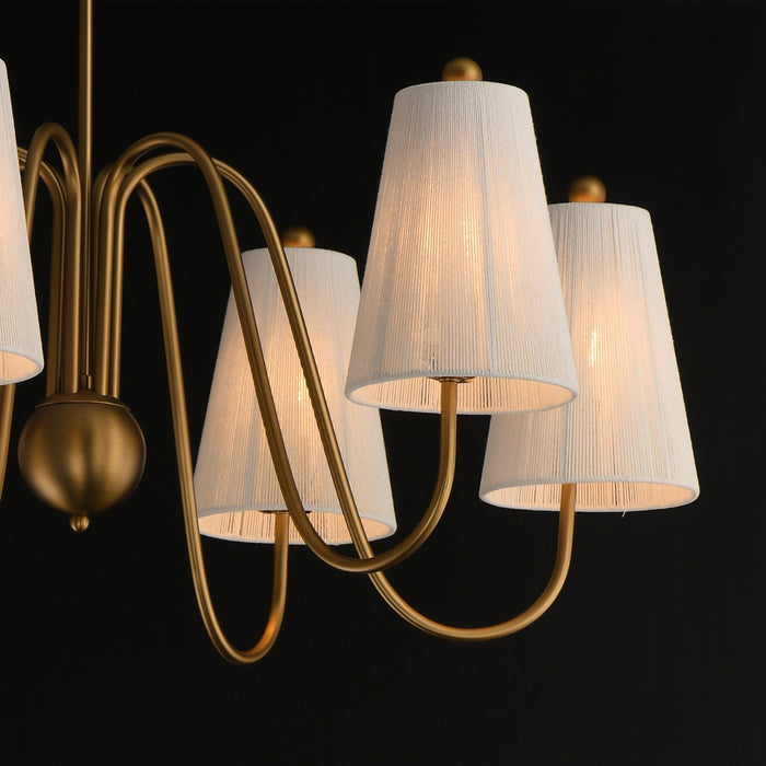 Myhouse Lighting Maxim - 12865NAB - Six Light Chandelier - Valette - Natural Aged Brass