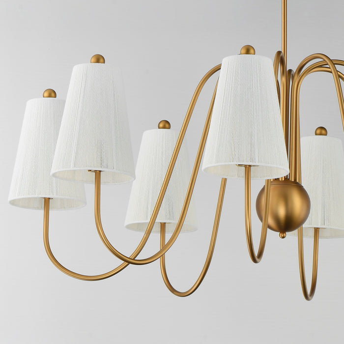 Myhouse Lighting Maxim - 12868NAB - Eight Light Chandelier - Valette - Natural Aged Brass