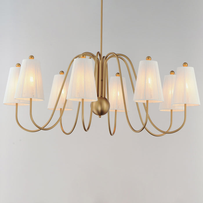 Myhouse Lighting Maxim - 12868NAB - Eight Light Chandelier - Valette - Natural Aged Brass