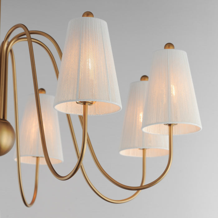 Myhouse Lighting Maxim - 12868NAB - Eight Light Chandelier - Valette - Natural Aged Brass