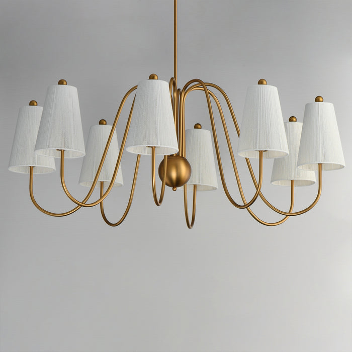Myhouse Lighting Maxim - 12868NAB - Eight Light Chandelier - Valette - Natural Aged Brass