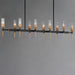 Myhouse Lighting Maxim - 16119CLBKAB - Ten Light Linear Pendant - Flambeau - Black / Antique Brass