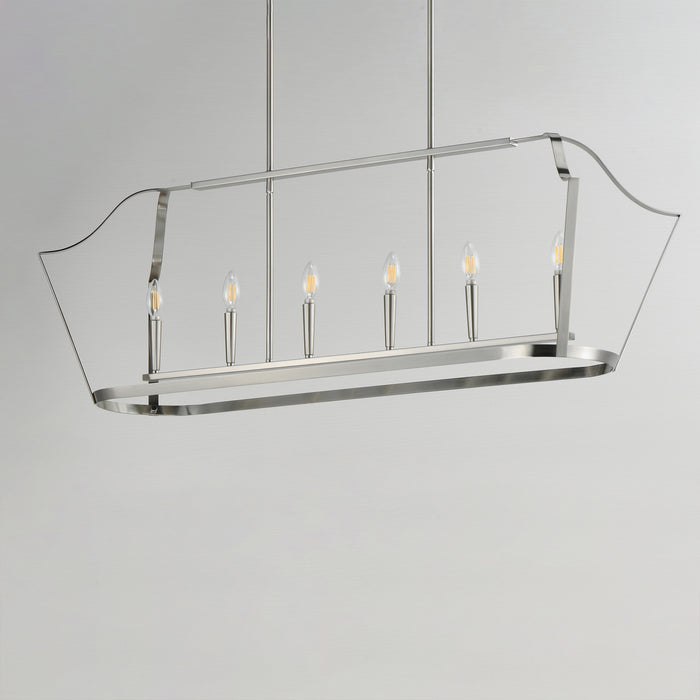 Myhouse Lighting Maxim - 10427SN - Six Light Linear Pendant - Arden - Satin Nickel