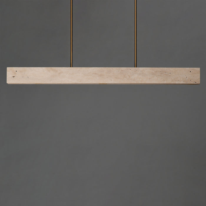 Myhouse Lighting ET2 - E26266-TVNAB - LED Linear Pendant - Lintel - Travertine / Natural Aged Brass