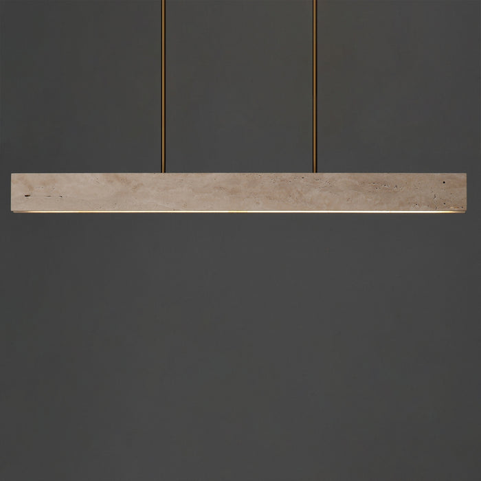Myhouse Lighting ET2 - E26266-TVNAB - LED Linear Pendant - Lintel - Travertine / Natural Aged Brass