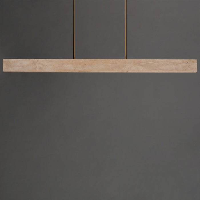 Myhouse Lighting ET2 - E26268-TVNAB - LED Linear Pendant - Lintel - Travertine / Natural Aged Brass