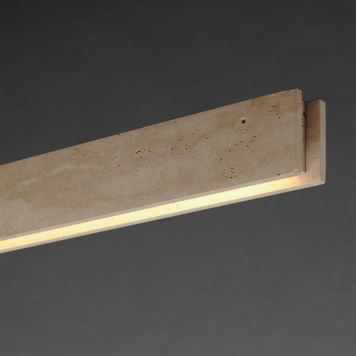 Myhouse Lighting ET2 - E26268-TVNAB - LED Linear Pendant - Lintel - Travertine / Natural Aged Brass