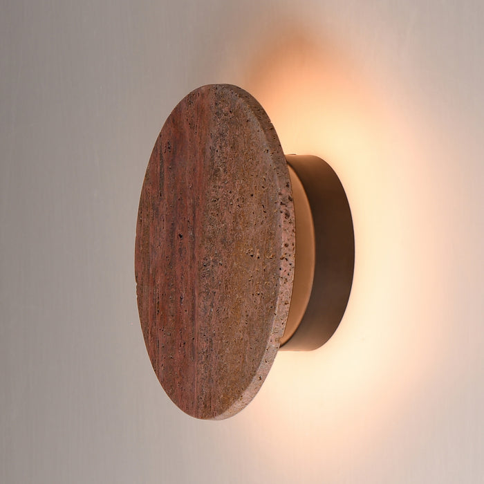 Myhouse Lighting ET2 - E14352-RLGM - LED Wall Sconce - Discus - Rosso Laterite / Gunmetal
