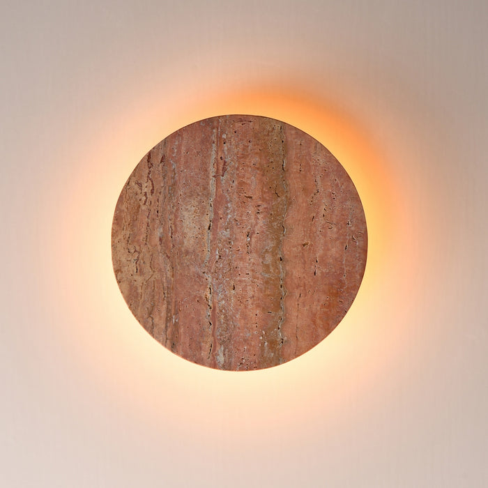 Myhouse Lighting ET2 - E14353-RLGM - LED Wall Sconce - Discus - Rosso Laterite / Gunmetal