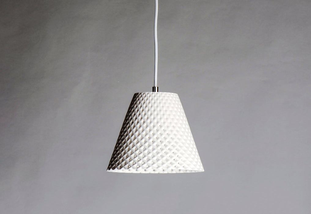 Woven 1-Light Plaster Pendant