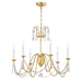 Plumette 6-Light Chandelier w Crystal