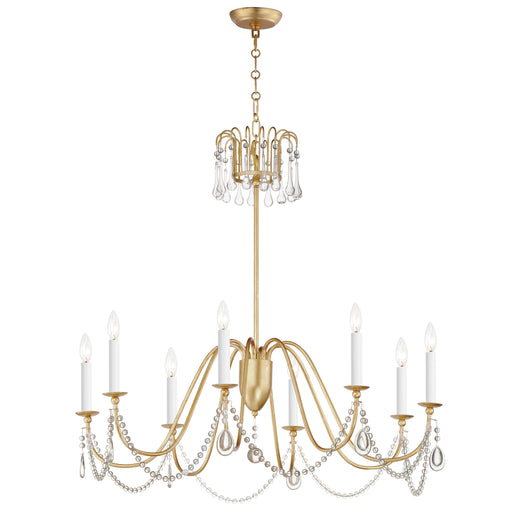 Plumette 8-Light Chandelier w Crystal