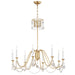 Plumette 8-Light Chandelier w Crystal