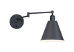 Library 1-Light Wall Sconce Horizontal Swing Arm