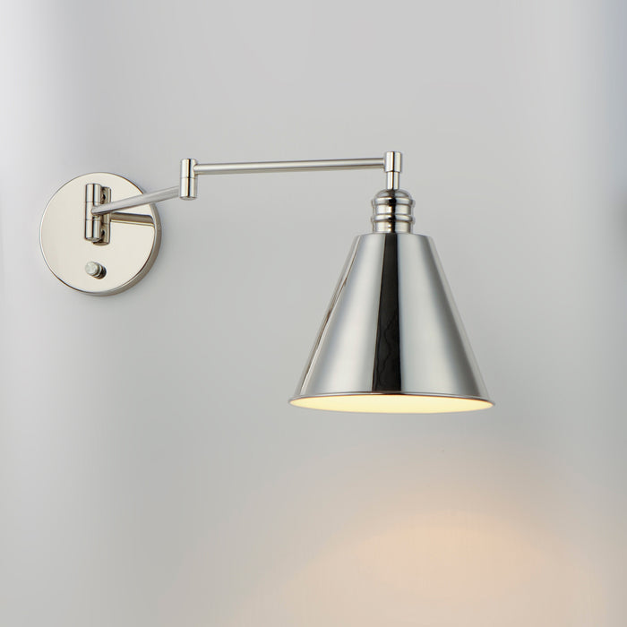 Library 1-Light Wall Sconce Horizontal Swing Arm