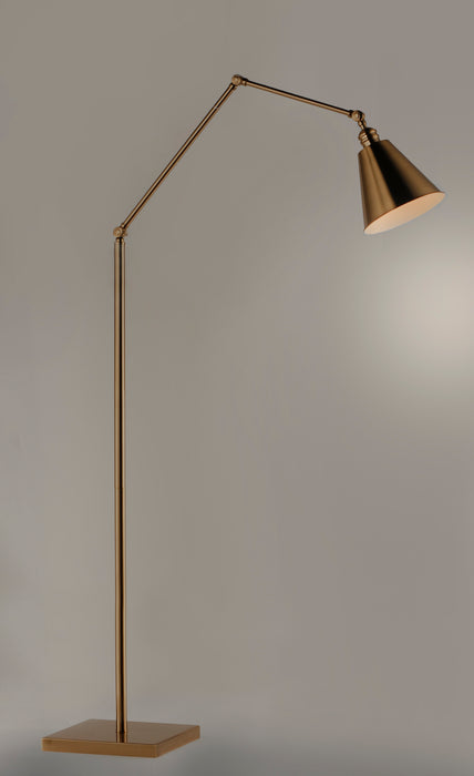 Library One Light Floor Lamp in Heritage