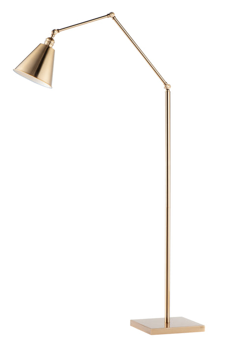 Library One Light Floor Lamp in Heritage