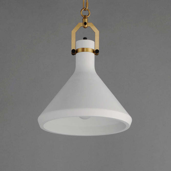 Lumi 13" White Plaster Pendant