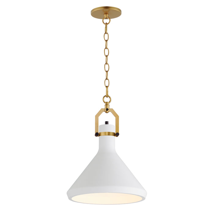 Lumi 13" White Plaster Pendant