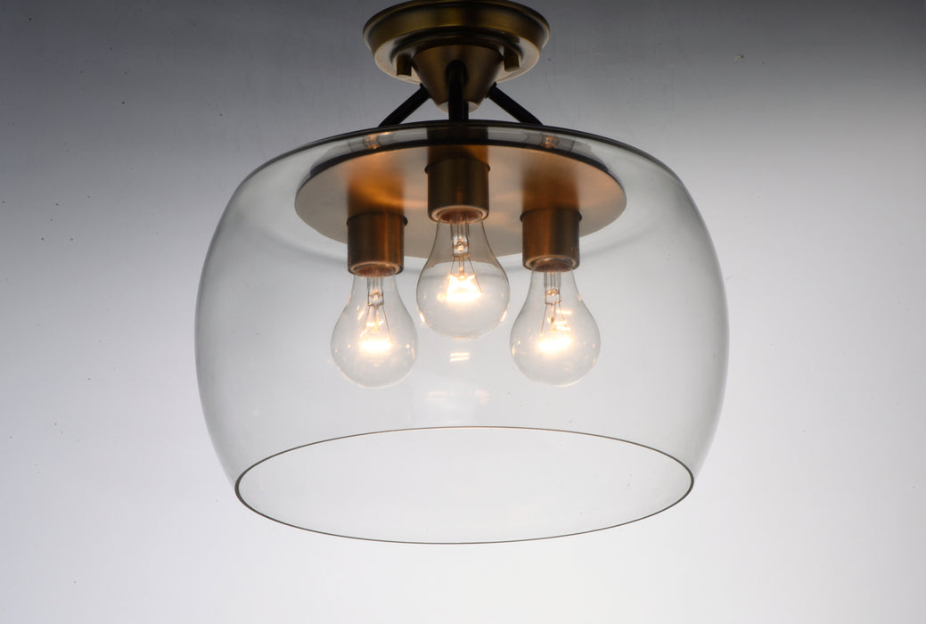 Goblet 3-Light Semi Flush Mount