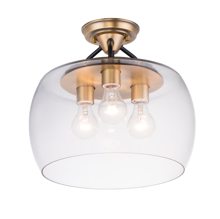 Goblet 3-Light Semi Flush Mount