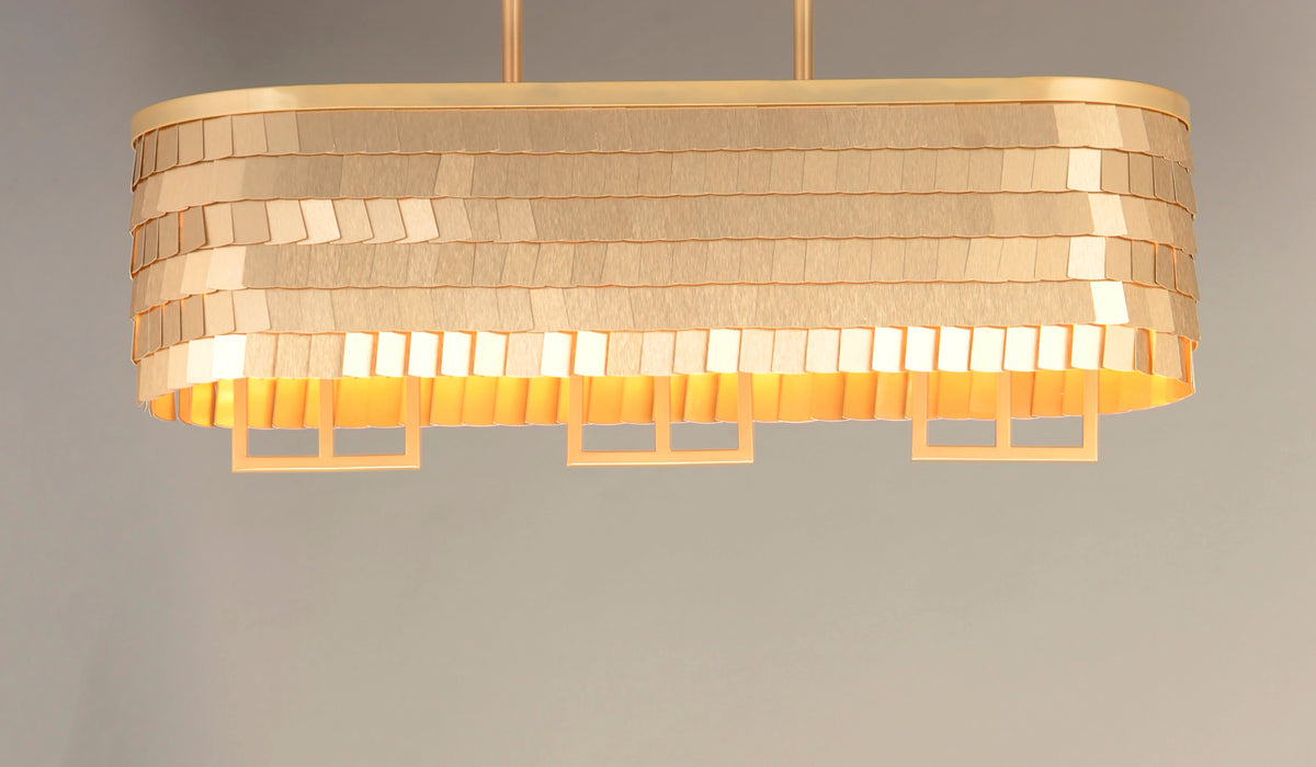 Glamour 6-Light Linear Chandelier