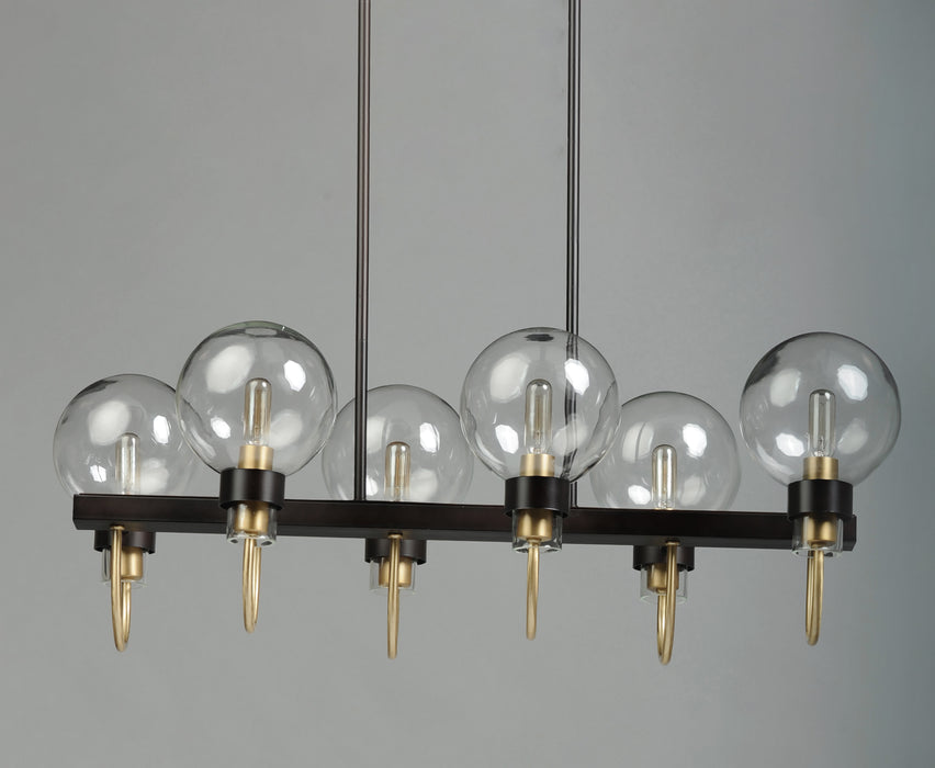 Bauhaus 6-Light Linear Chandelier