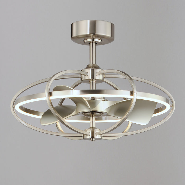 Corona Fan LED Fandelight in Satin Nickel