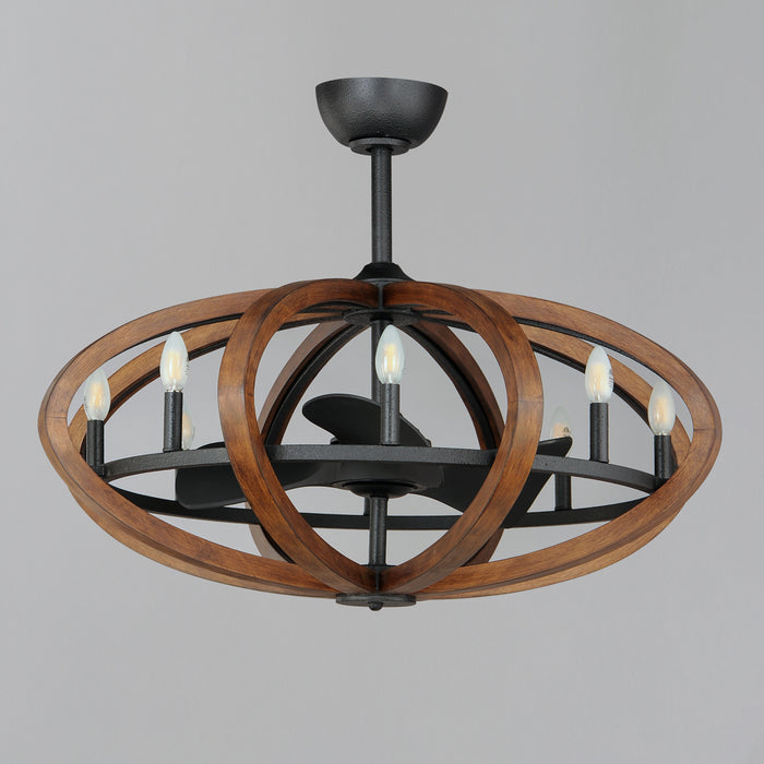 Bodega Bay LED Fandelight in Antique Pecan / Anthracite