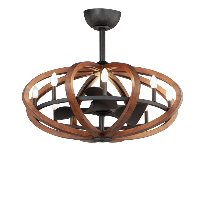 Bodega Bay LED Fandelight in Antique Pecan / Anthracite