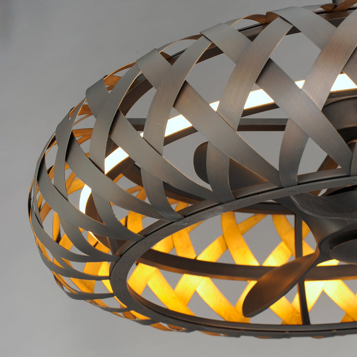 Weave LED Fandelight in Bronze Gilt / Gold