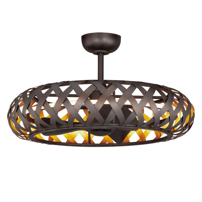 Weave LED Fandelight in Bronze Gilt / Gold