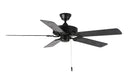 Basic-Max 52" Black Fan Black/Walnut Blades