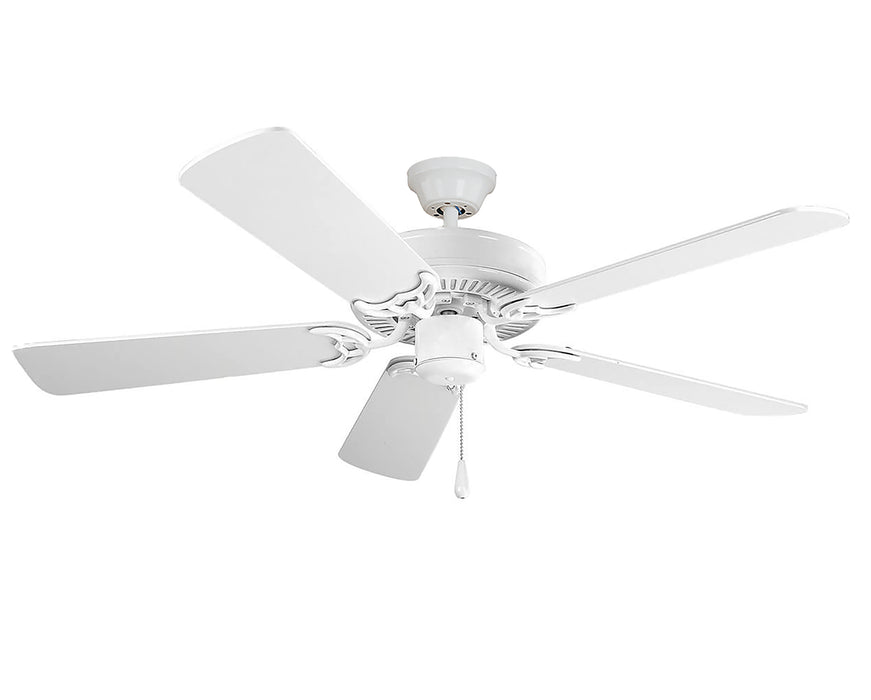 Basic-Max 52" White Fan White/Light Oak Blades