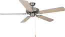 Basic-Max 52" Nickel Fan Silver/Maple Blades