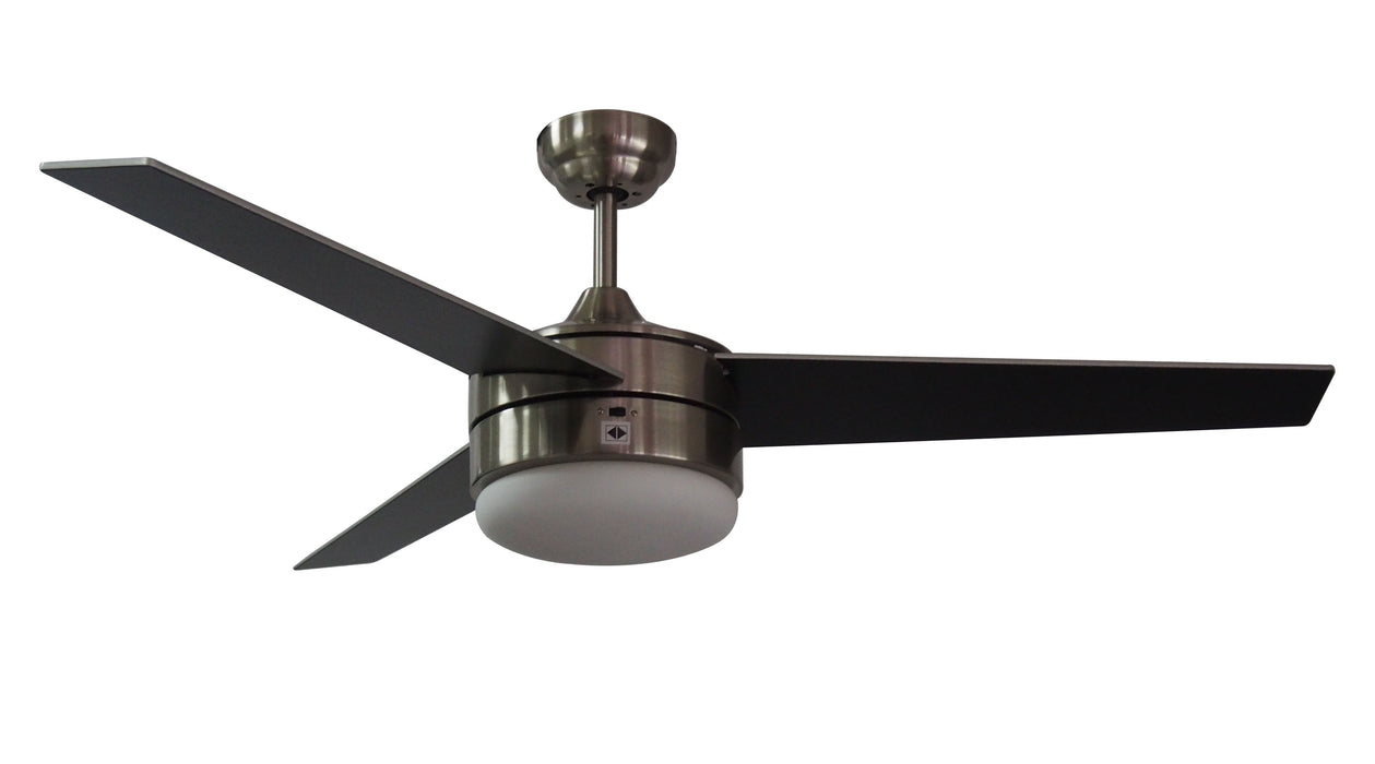 Trio 52" Nickel Fan LED 2-Light SV/BK Blades