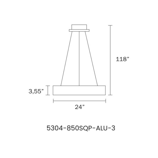 LED PENDANT 50W CHICAGO 2 ALUMINUM