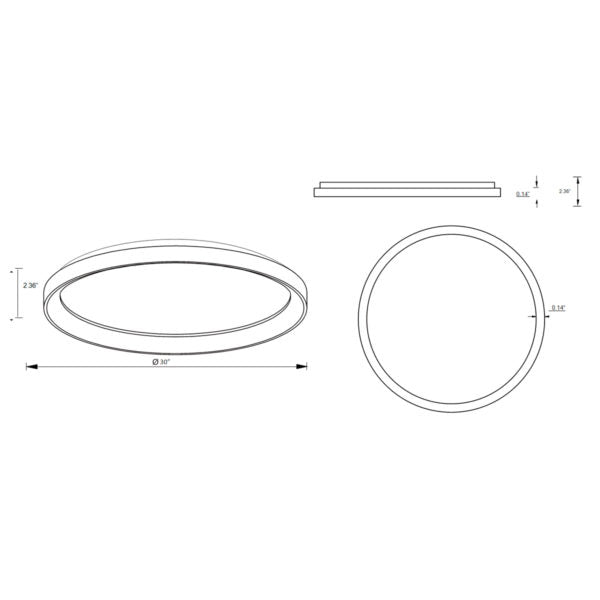 LED FLUSH MOUNT 60W ALASKA 6 WHITE