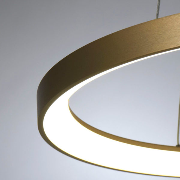 LED PENDANT 48W ALASKA 9 BRUSHED GOLD