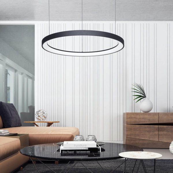 LED PENDANT 48W ALASKA 9 BLACK